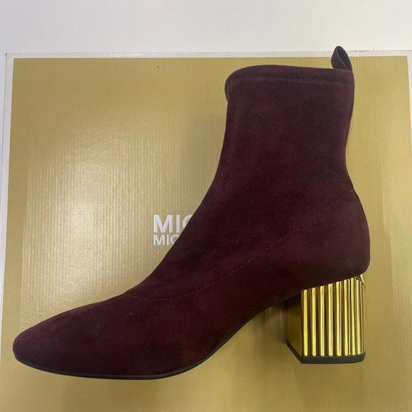 NWT Michael Kors Porter Mid Bootie Stretch Suede (Size 5.5) - Picture 1 of 6